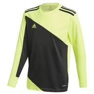 Piłka nożna - Bluza bramkarska dla dzieci adidas Squadra 21 Goalkeeper Jersey Youth czarno-limonkowa GN5794 - miniaturka - grafika 1