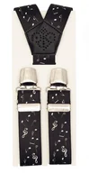 Dodatki do ubrań - Czarne szelki do spodni w nuty - dla muzyka SZ183 - miniaturka - grafika 1