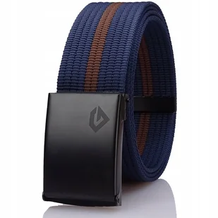 Parciany Pas Męski Szeroki do SPODNI Brąz+Granat - Paski Parciany Pas Męski Szeroki do SPODNI Brąz+Granat - Paski - miniaturka - grafika 1