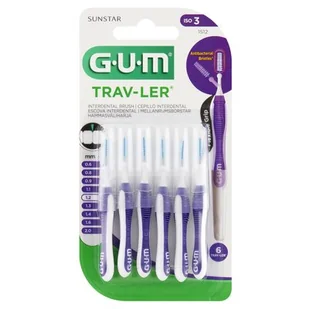Gum Butler Trav-Ler szczoteczki międzyzębowe 6 szt 1,2 mm - Szczoteczki międzyzębowe - miniaturka - grafika 1