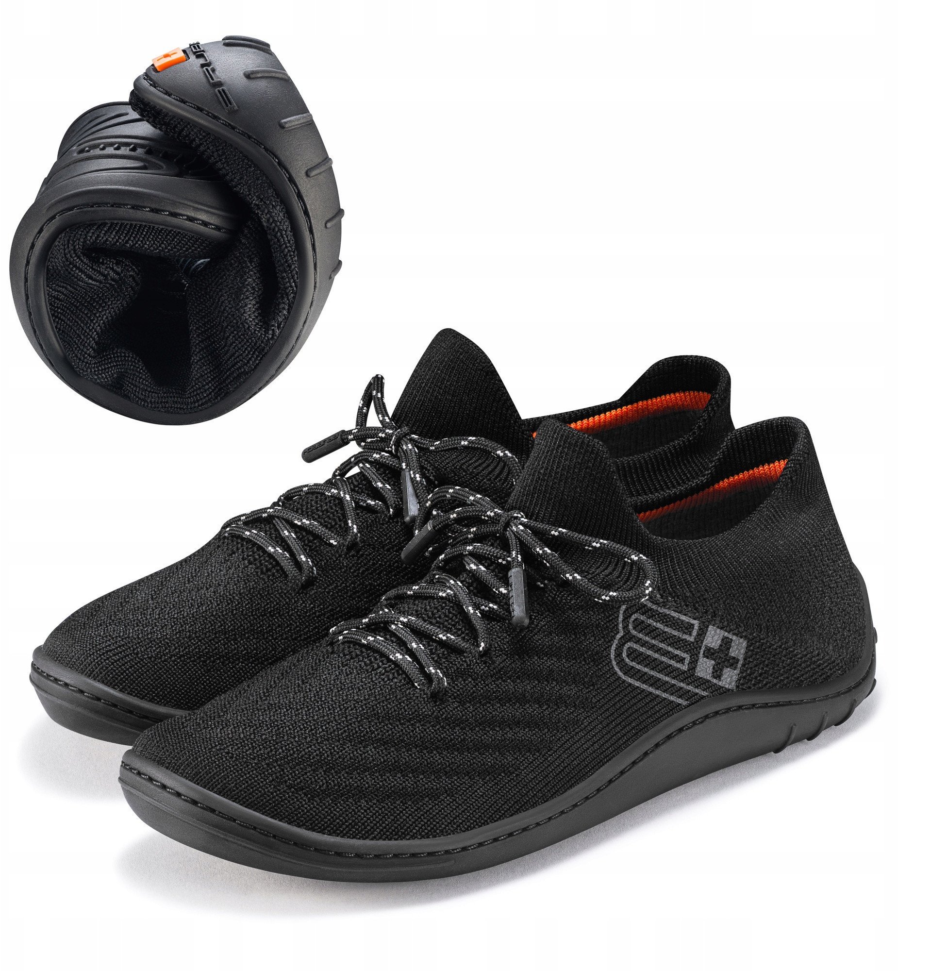 SH5010W Buty damskie BAREFOOT MERINO czarny/czarny 36