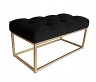 Ławki do przedpokoju - Ławka Chesterfield Loft podstawa złota pufa podnóż - miniaturka - grafika 1