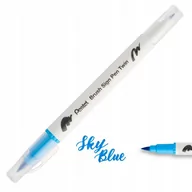 Kredki, ołówki, pastele i pisaki - Pisak PENTEL Brush Sign Pen Twin SESW30 sky blue - miniaturka - grafika 1