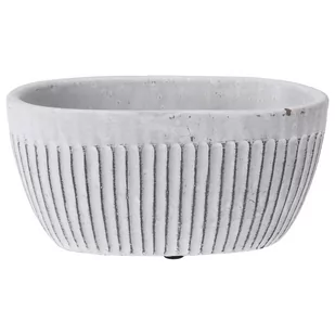 Doniczka ceramiczna biała 20x11 cm - Donice - miniaturka - grafika 1