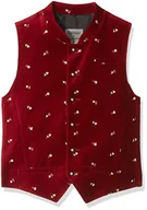 Kurtki i płaszcze dla chłopców - Gol Chłopięca kamizelka do garnituru, do stroju ludowego, aksamitna kamizelka haftowana, Czerwony (Bordeaux 7), 122 - miniaturka - grafika 1