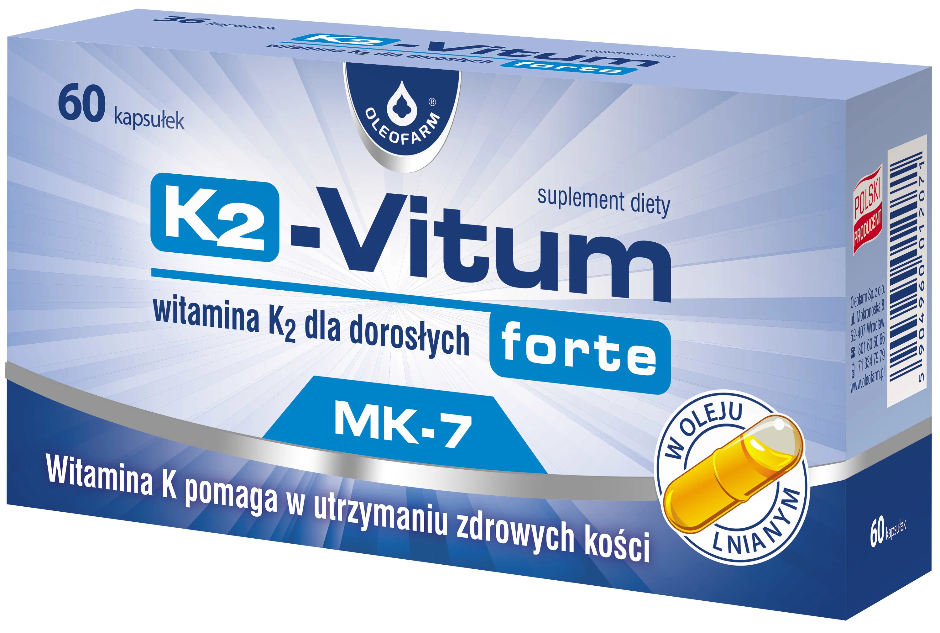 Oleofarm K2-Vitum Forte 60 kapsułek 3158422