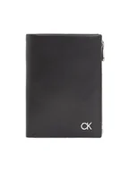 Portfele - Calvin Klein Duży Portfel Męski Metal Ck K50K511688 Czarny - miniaturka - grafika 1
