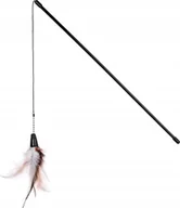 Zabawki dla kotów - Yarro International YARRO WĘDKA DŁUGA Z BRĄZOWYMI PIÓRKAMI 90/90/20cm - miniaturka - grafika 1