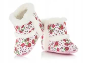 Buty dla dziewczynek - Ciepłe kozaczki niemowlęce niechodki r.17/18 - miniaturka - grafika 1