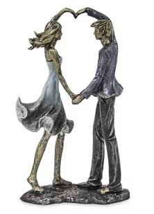 MAX-LAND FIGURKA PARA SERCE ZŁOTA 26,5x15 120474 - Figurki dekoracyjne - miniaturka - grafika 1