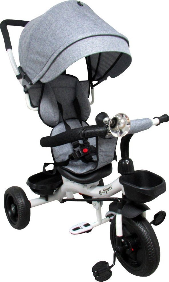R-Sport Rowerek Trójkołowy T4 szary R-Sport Obracany 360 stopni Koła EVA