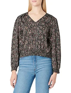 ONLY Damska bluzka ONLTIANA L/S Smock TOP WVN NOOS Bluse, Black/AOP: Lanna Ditsy, XXS - Bluzki damskie - miniaturka - grafika 1