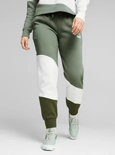 Puma Spodnie dresowe "Power" w kolorze zielonym - Spodnie sportowe damskie - miniaturka - grafika 1