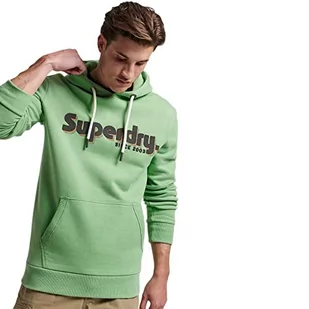Superdry Terrain Logo Classic Hoodie Bluza męska, Miękkie zielone, L - Bluzy męskie - miniaturka - grafika 1