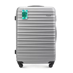 Zestaw: duża walizka kabinowa z ABS-u z żebrowaniem z zawieszką - Walizki - miniaturka - grafika 1