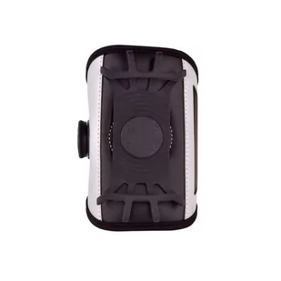 Obrotowa opaska sportowa do smartfona (telefon 12cm) - szara - Etui i futerały do telefonów - miniaturka - grafika 1