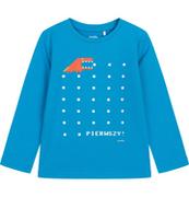 Moda i Uroda OUTLET - T-shirt z długim rękawem dla chłopca, z motywem komputerowym, niebieski 9-13 lat - miniaturka - grafika 1