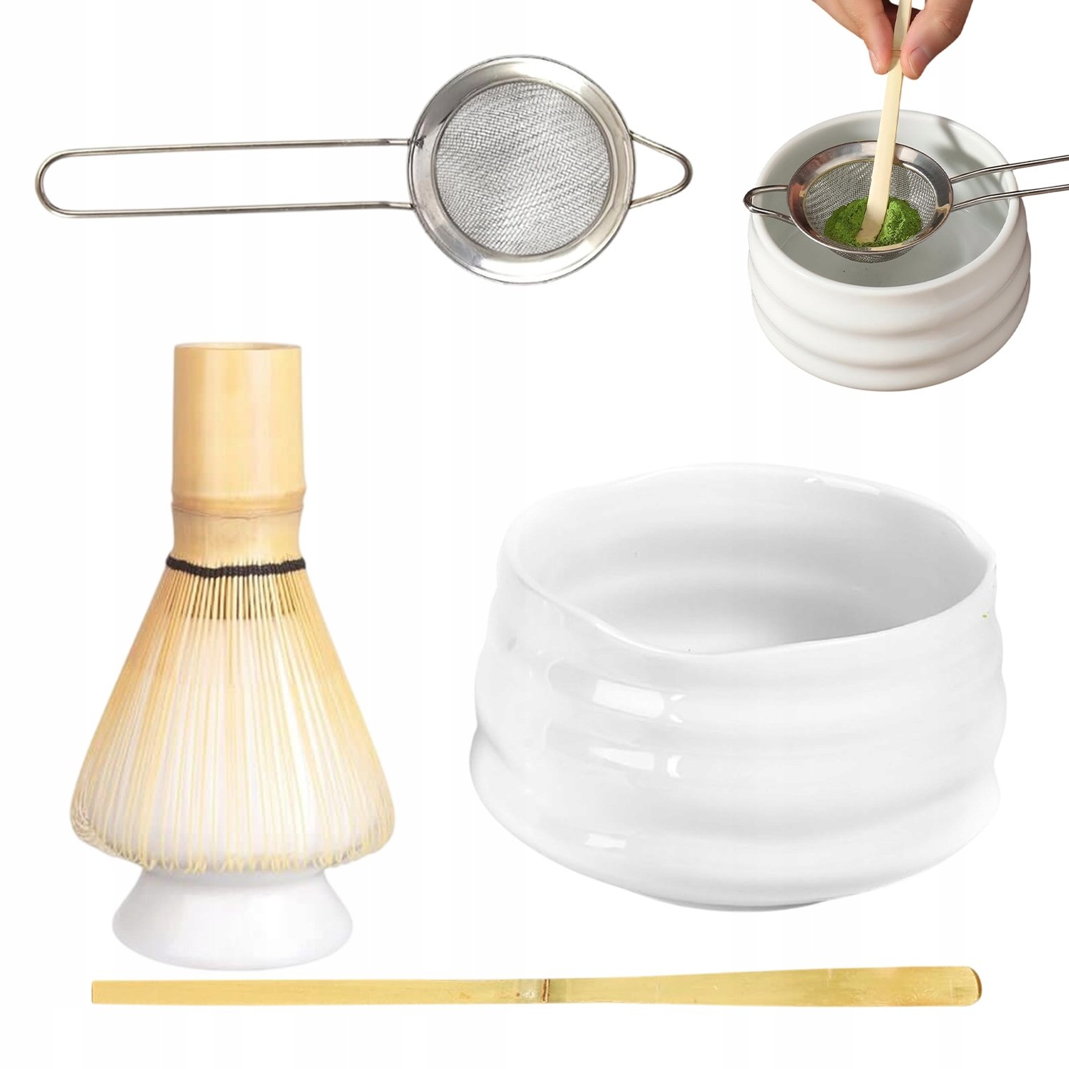 Trzepaczka Do Matchy, Bambusowa Miotła Do Herbaty Matcha, Tradycyjny Zestaw