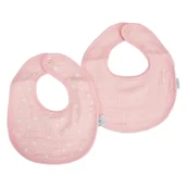 Śliniaki i fartuszki - Różowe śliniaki muślinowe zestaw 2 szt. – Bébé Douceur - miniaturka - grafika 1