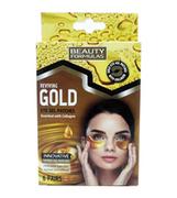 Maseczki do twarzy - Beauty Formulas Złote żelowe płatki pod oczy - miniaturka - grafika 1