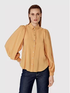 Koszule damskie - Simple Koszula KOD026 Brązowy Regular Fit - grafika 1