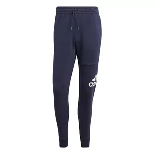 adidas Męskie spodnie Essentials Polarowe zwężane mankiety z dużym logo (1/1), Atrament legendy, XL - Spodenki męskie - miniaturka - grafika 1