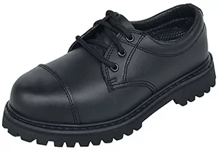 Półbuty męskie - Brandit Phantom 3-otworowe męskie buty sznurowane, czarne, na okazje i święta, basics, 3 otwory, 44 EU - grafika 1