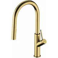 Baterie umywalkowe - Omnires Bend bateria umywalkowa mosiądz szczotkowany BE6455BSB | - miniaturka - grafika 1