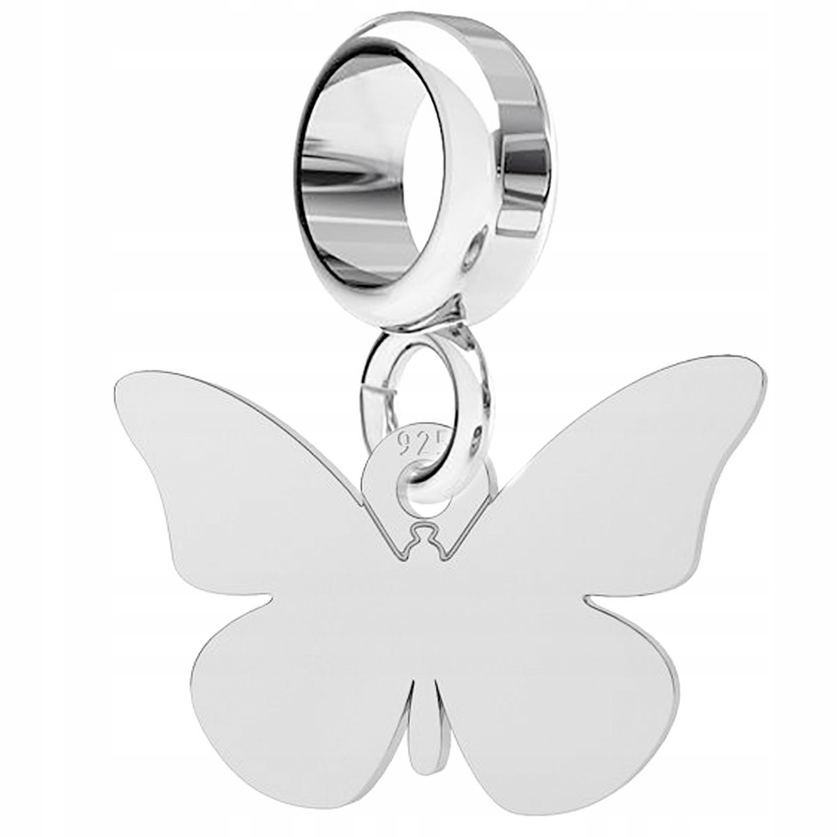 Charms Srebrny Blaszka z Motylem Motylkiem Owad Motyl Butterfly SREBRO 925