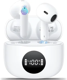 Godyse J90 Bluetooth 5.3 LED ENC IPX6 Białe - Słuchawki - miniaturka - grafika 1