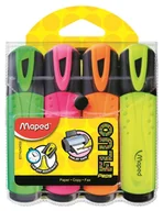 Przybory szkolne - Maped Zakreślacz fluo peps mix kolorów 4 szt etui - miniaturka - grafika 1
