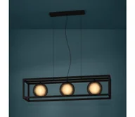 Lampy sufitowe - Eglo 390215 - Żyrandol na lince ARANGONA 3xE27/40W/230V szary/czarny - miniaturka - grafika 1