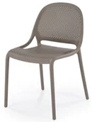 Krzesła - Nowoczesne sztaplowane krzesło khaki B0-S75 - miniaturka - grafika 1
