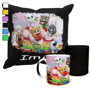 ZESTAW KUBEK MAGICZNY ZMIENIAJĄCY KOLOR +POSZEWKA TALKIN TOM PREZENT +IMIĘ - Gadżety dla niej i dla niego - miniaturka - grafika 1