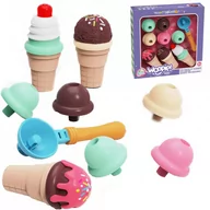 Zabawki AGD - WOOPIE Zestaw do Robienia Lodów Układanka Lodziarnia 15 el. - miniaturka - grafika 1