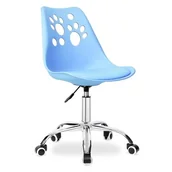 Fotele i krzesła biurowe - Krzesło biurowe obrotowe GROVER niebieskie - miniaturka - grafika 1