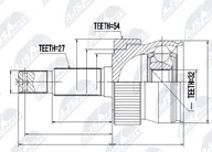 Układ napędowy - akcesoria - Zestaw przegubu, wał napędowy NTY NPZ-CH-008 - miniaturka - grafika 1