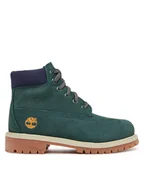 Buty dla chłopców - Timberland Trapery Premium 6-Inch Waterproof TB0A2CTGEO61 Zielony - miniaturka - grafika 1
