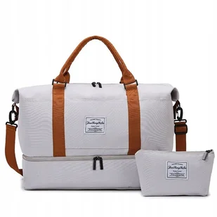 Torba Podróżna Kabinowa do Samolotu Dwukomorowa z Kosmetyczka 51x25x39cm - Torby podróżne - miniaturka - grafika 1
