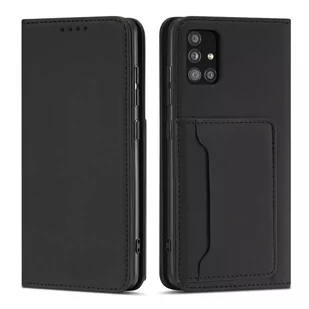 Magnet Card Case etui do Xiaomi Redmi Note 11 pokrowiec portfel na karty kartę podstawka czarny - Portfele - miniaturka - grafika 1