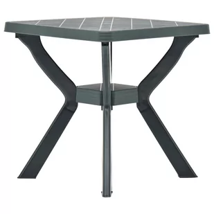 vidaXL Stolik bistro, zielony, 70x70x72 cm, plastikowy - Stoły ogrodowe - miniaturka - grafika 1