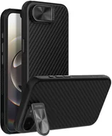 Etui i futerały do telefonów - Etui Nillkin CarboProp Magnetic z osłoną na aparat i podstawką na iPhone 16e - czarne - miniaturka - grafika 1