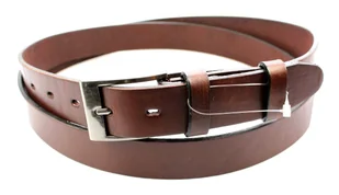 Pasek Skórzany Bez Klamry COMPLEX (PL) Skóra Naturalna GŁADKI 30 mm KASZTANOWY - Paski - miniaturka - grafika 5