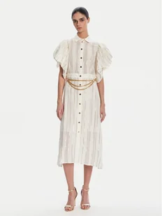 Fracomina Sukienka koszulowa FS25SD3003W403Q7 Biały Regular Fit - Sukienki - miniaturka - grafika 1