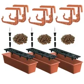 Donice - 3x Skrzynka balkonowa z nawadnianiem IS6CAN + Uchwyty, keramzyt - miniaturka - grafika 1