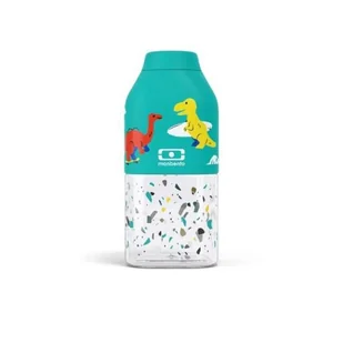 Butelka na wodę Positive S Blue Dino Monbento - Bidony dla dzieci - miniaturka - grafika 1
