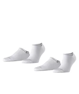Burlington Mężczyźni Skarpety do trampek Everyday 2-Pack M SN Bawełna krótkie jednokolorowe 2 Pak, Biały (White 2000), 40-46 - Skarpetki damskie - miniaturka - grafika 1