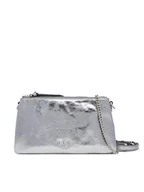 Torebki damskie - PINKO Torebka Double Mini Al 25-26 PLTT 105359 A2OT Srebrny - miniaturka - grafika 1