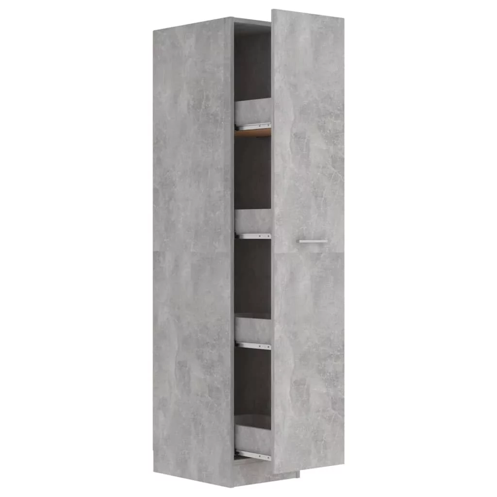 vidaXL Szafka apteczna, szarość betonu, 30x42,5x150 cm, płyta wiórowa