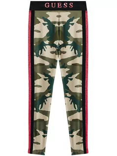 Spodnie i spodenki dla dziewczynek - Guess Legginsy J1YB00 MC01P Zielony Slim Fit - grafika 1